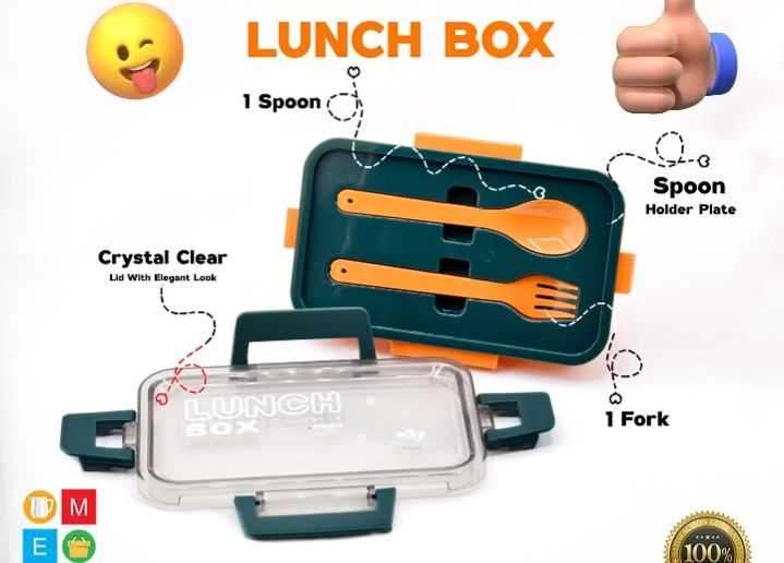 KENDY Lunch Box With Partition And SpoonDelivery Details